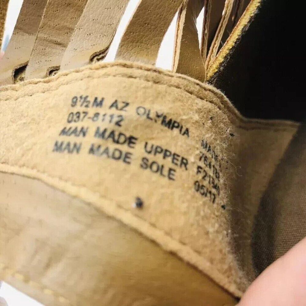 Arizona Jeans Womens Boots 9.5 Olympia Booties Memory Foam Brown Ankle Zip Weave - Picture 10 of 11